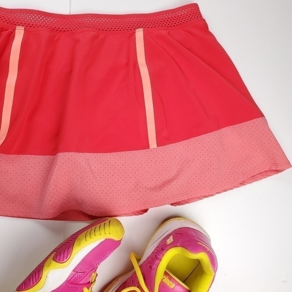 New NIKE Peach Coral Pink Golf Tennis Skirt Size 14 - Picture 8 of 13